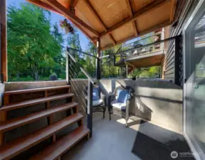 Lower level entry from the sliders off of the lower level kitchen area.