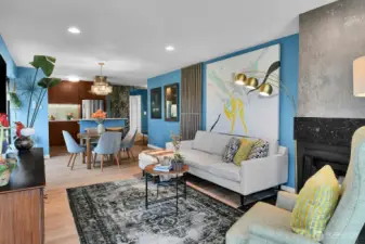 Open layout with great flow between the living/dining areas & kitchen.