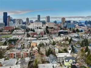 Enjoy western sunsets and views toward downtown.