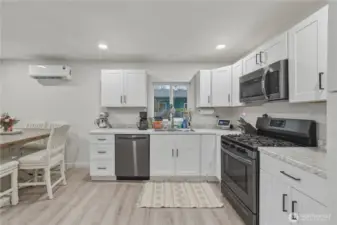 Kitchen completely remodeled with new cabinets, counter tops and all appliances.