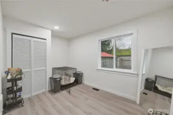 Second bedroom. Looks out to back yard.