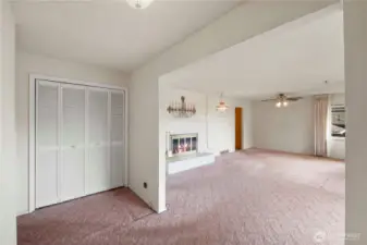 Entry with large coat closet