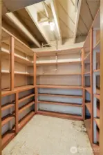 Storage room in basement