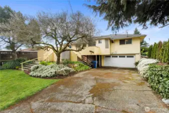 Large 2 car attached garage.