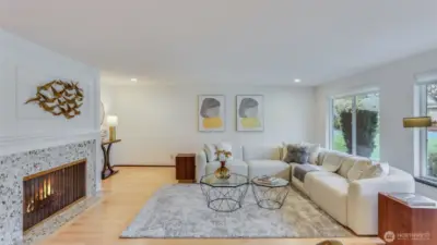 Bright and airy living room designed for entertaining, with ample seating and natural light.