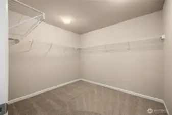 The extra-large closet in the primary suite.
