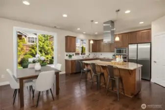 A first look at the large open-concept kitchen.