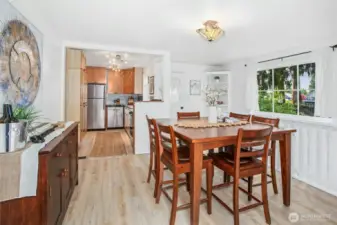 Space for a large dining table.