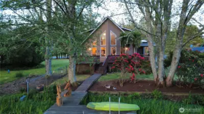 Lovely landscaping out back