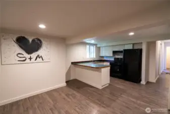 Unit #4 living room and kitchen