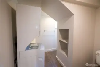 Unit #4 bathroom w/washer & dryer