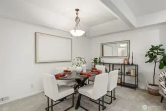 Dining room can easily fit 6-8 guests.