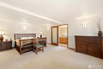 Primary room with bathroom