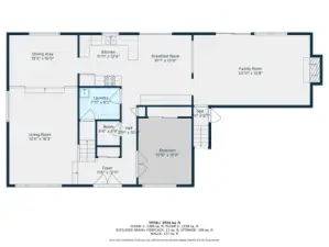 First floor - 2D Floorplan made via CubiCasa app
