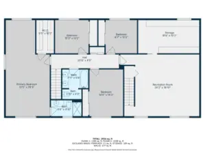 2nd floor - 2D Floorplan made via CubiCasa app
