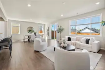 Large living space with house situated on top of hill, you have much privacy