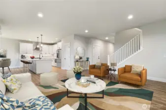 Staged Living Room - digitally staged for sample purposes only.