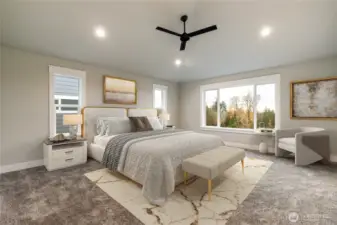 Staged Bedroom - digitally staged for sample purposes only.