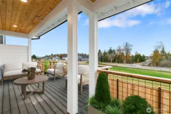 Staged Private Deck - digitally staged for sample purposes only.