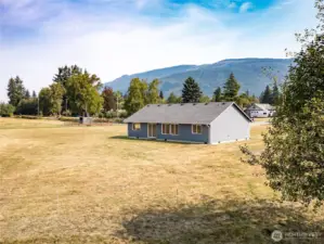 View of the backyard and mountains to the North East.