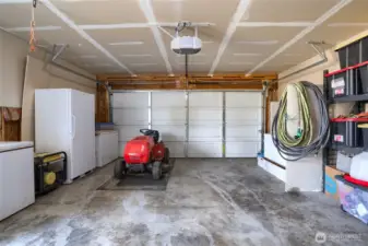 Two car attached garage