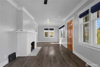 Entry + Living to Dining room