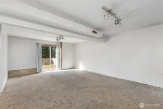 Downstairs second living area access to exterior