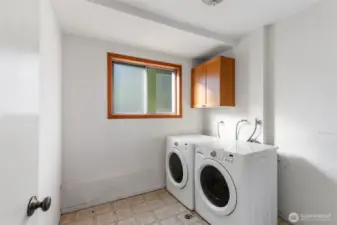 Laundry on the lower floor