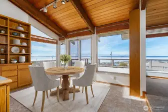 Virtually staged. A wall of windows captures every inch of the view.