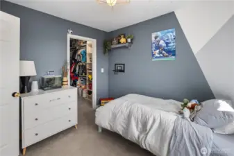 Bedroom number one with walk-in closet.