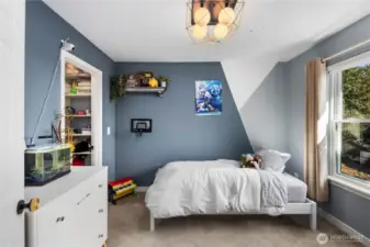 Bedroom number one with walk-in closet.