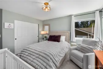 Bedroom number two with lots of natural light.