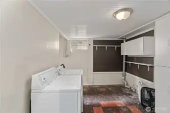 Laundry room in lower level
