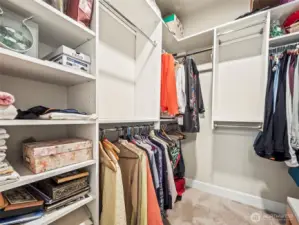 Walk in closet with built-ins