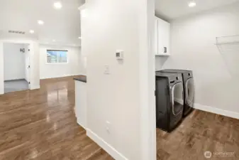 Front loading washer and Dryer are included.