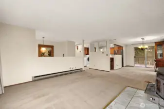 Open floor plan makes it easy to spend time together.