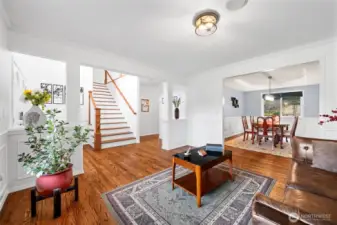 View of living room into foyer.