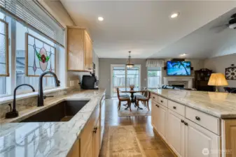 extensive remodel expansive counters and large sink