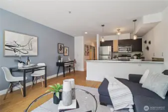Flow easily from one space to the next thanks to the thoughtful layout.