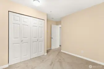 Generous closet space here as well.