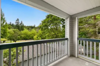Enjoy quiet mornings or peaceful evenings with a serene greenbelt view.