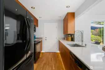 Kitchen with Door to the Garage.