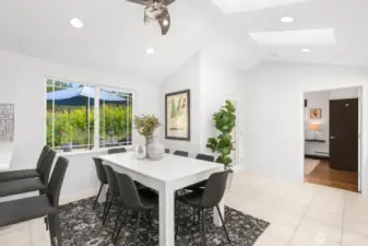 Sun Drenched Dining Room.