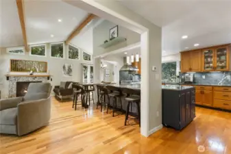 Great Room concept with vaulted ceilings.