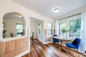 Breakfast nook is in a pop out