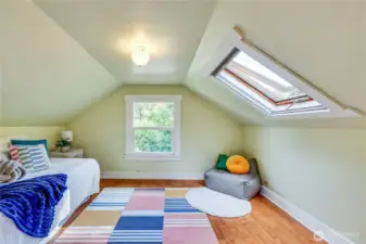 Bedroom at top of stairs