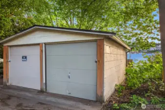 Garage on the right is deeded to floating home C.
