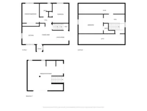 Floor plan shows all three levels