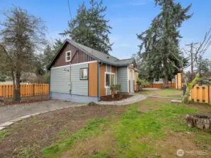 Custom lighting all around the exterior of this beautiful home