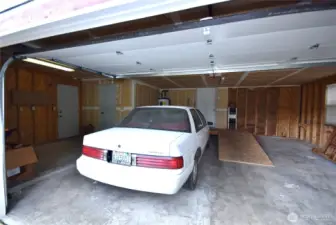 double garage with additional room